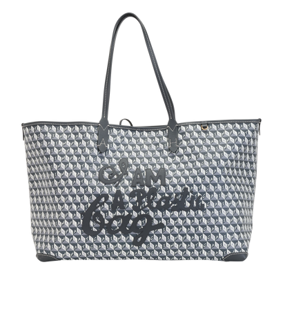 I Am A Plastic Bag Zipped Tote, &pound;275, Handbags, Grey, Canvas, Front view